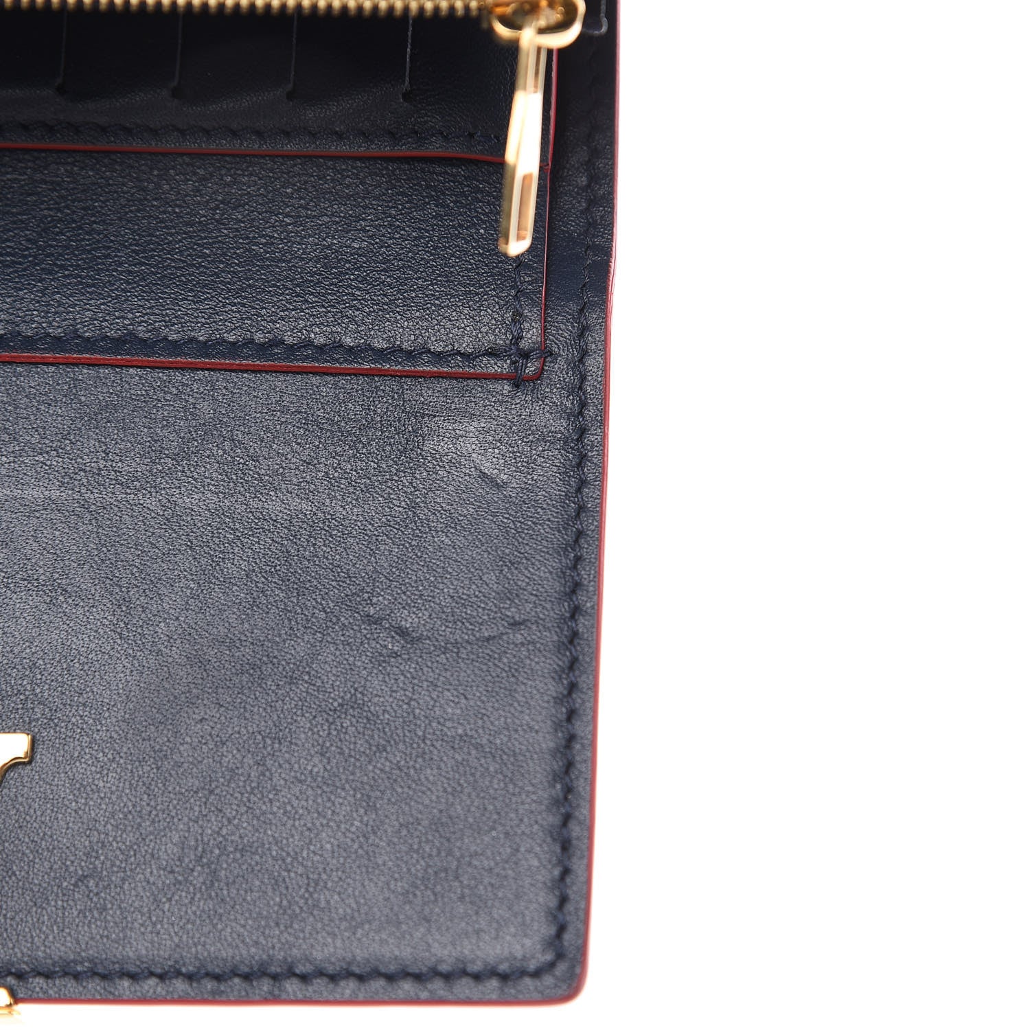 Louis Vuitton Taurillon Capucines Compact Wallet Marine Rouge 10 of 11