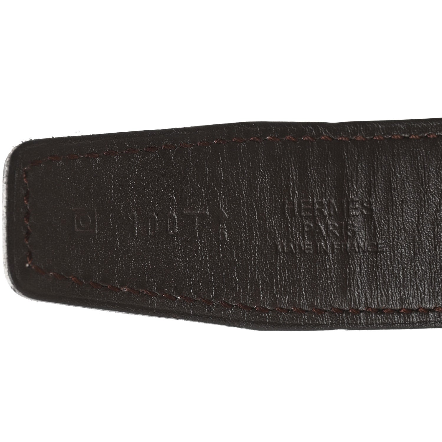 Hermes Box 32mm Guilloche H Belt 100 Black Chocolate 3 of 8