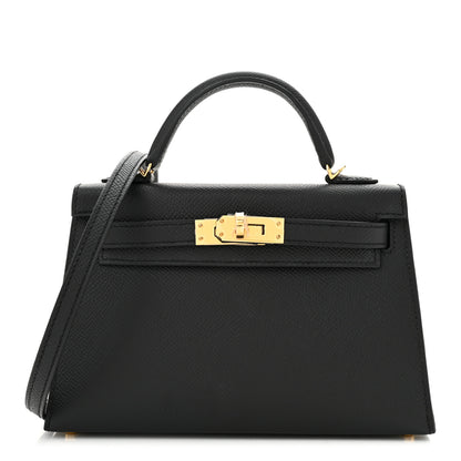 Hermes Epsom Mini Kelly Sellier 20 Black 1 of 11