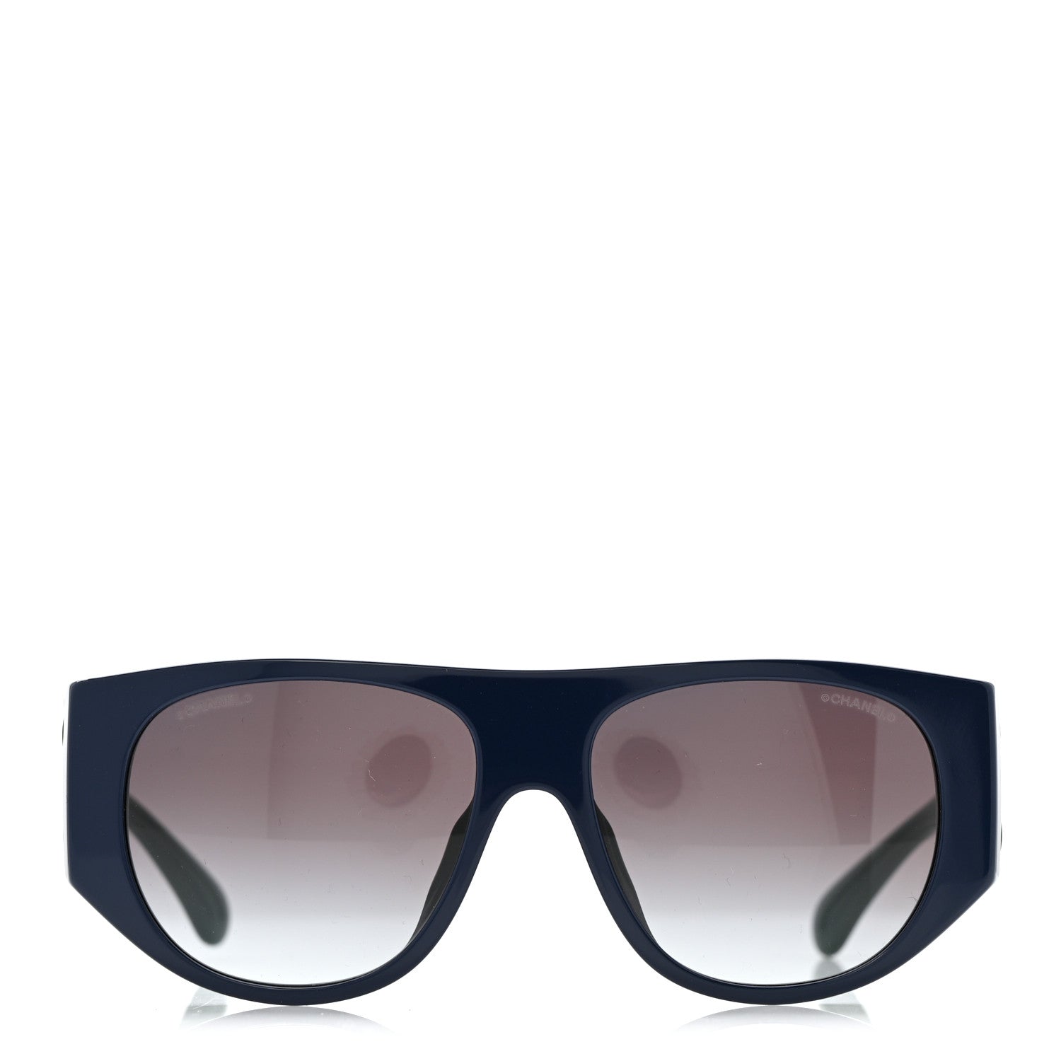Chanel Acetate Quilted CC Pilot Sunglasses 71465A Blue Green 2 of 8