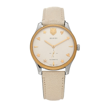 Gucci Stainless Steel Calfskin 40mm G-Timeless Charm Automatic Watch 1 of 5
