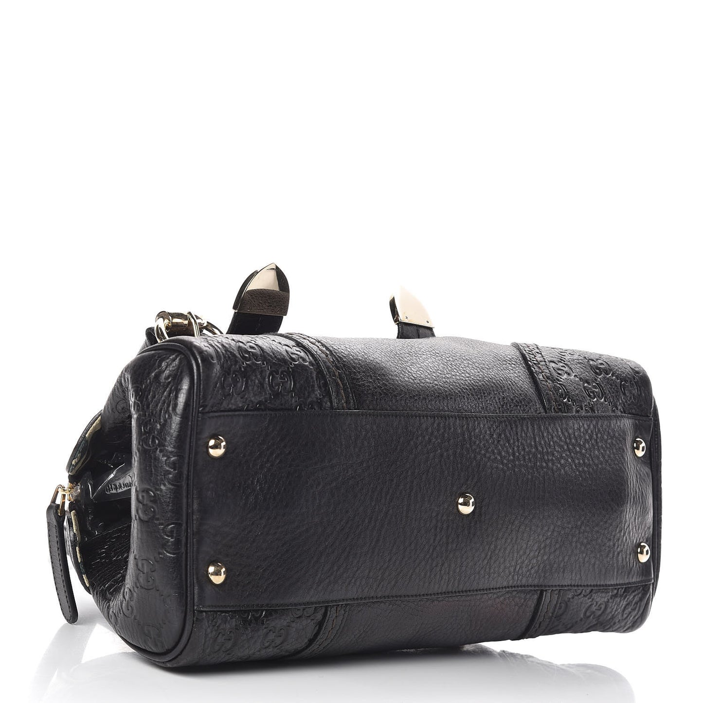 Calfskin Guccissima Signoria Bowler Bag Black