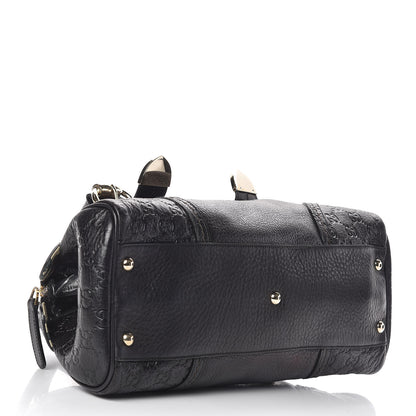 Gucci Calfskin Guccissima Signoria Bowler Bag Black 4 of 11