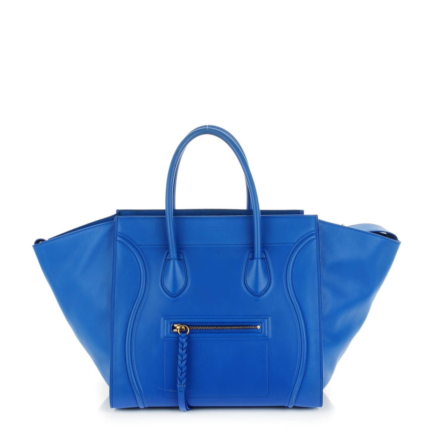 Smooth Calfskin Medium Phantom Luggage Electric Blue