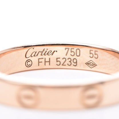 Cartier 18K Pink Gold 3.5mm LOVE Wedding Band Ring 55 7.25 4 of 4