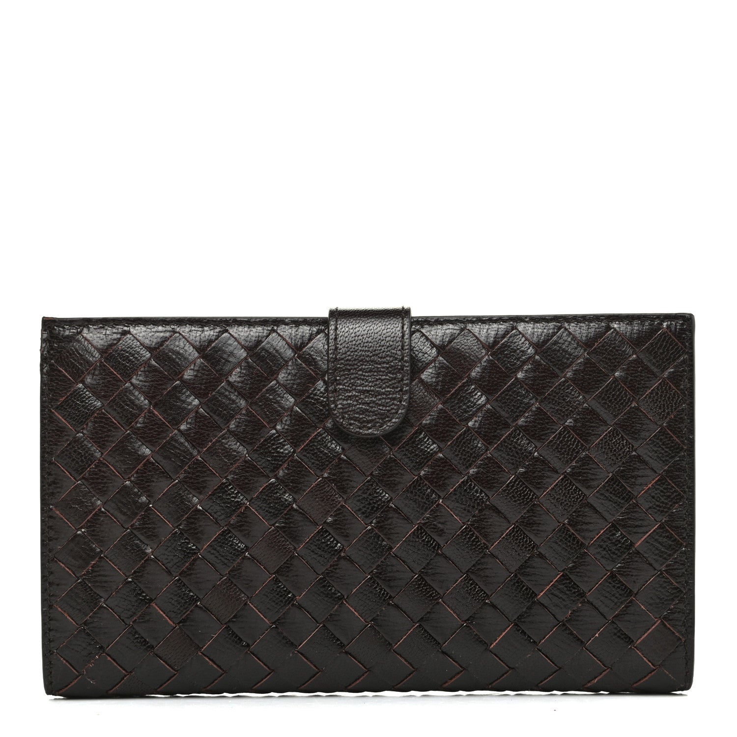 Bottega Veneta Nappa Intrecciato Continental Snap Wallet Ebano 1 of 7