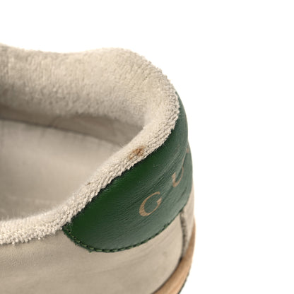 Gucci GG Monogram Nubuck Web Womens Screener Sneakers 40 New Sand Dusty Milk Vintage Green 16 of 16