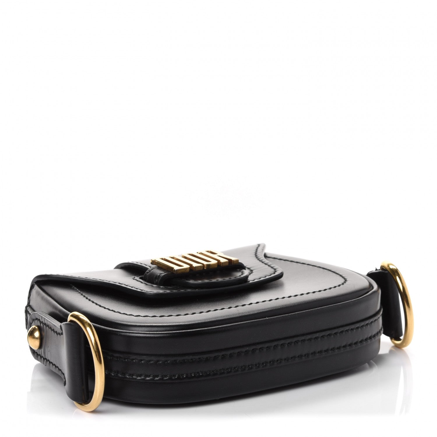 Christian Dior Calfskin Mini D Fence Saddle Bag Black 3 of 4
