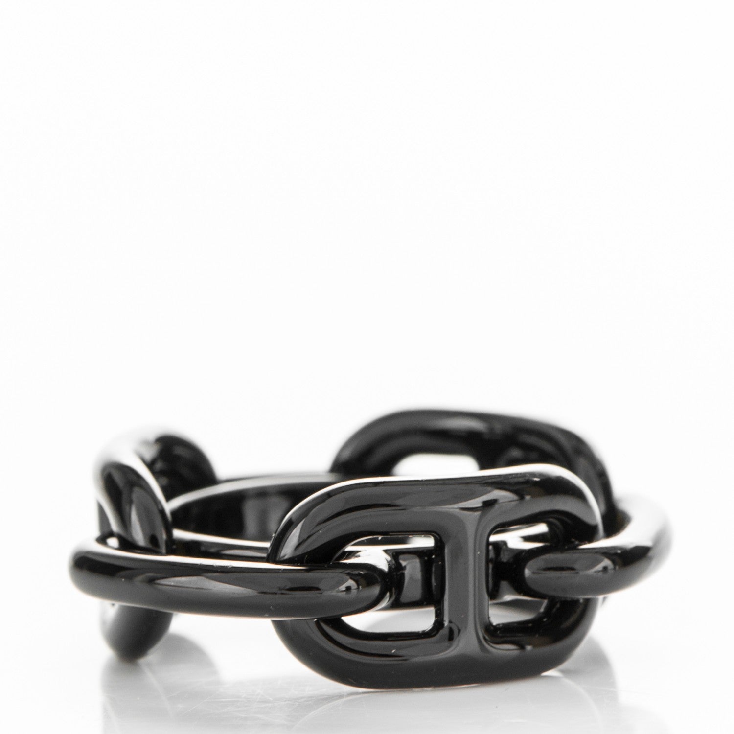 Hermes PVD Regate Scarf Ring Black 3 of 5