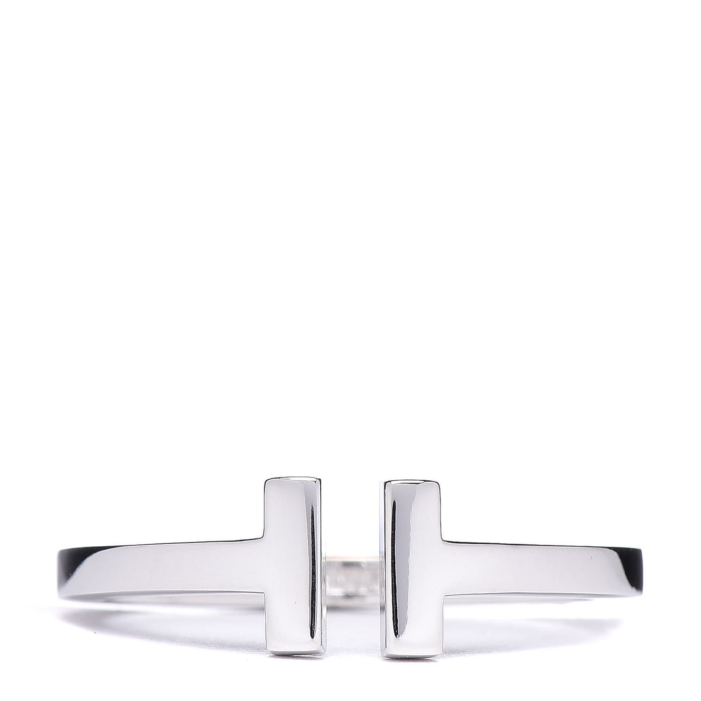 18K White Gold T Square Ring 66 11.5