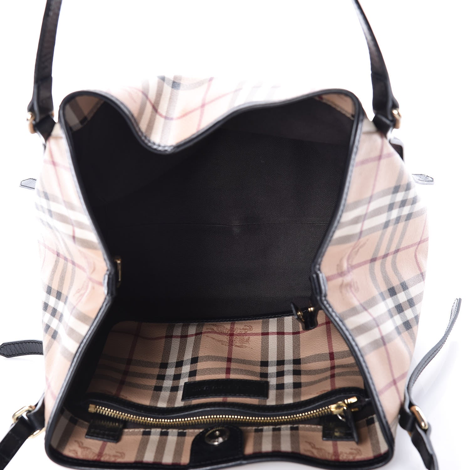 Burberry Haymarket Check Small Canterbury Tote Black 5 of 14