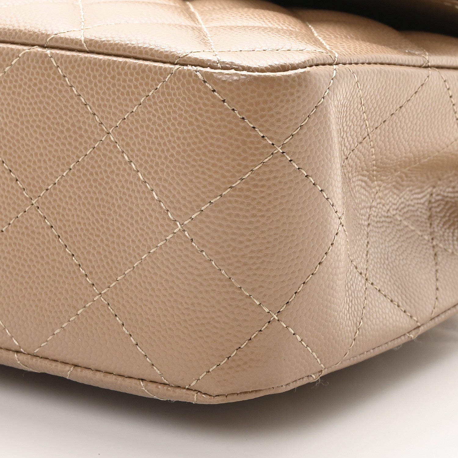 Chanel Caviar Quilted Medium Double Flap Dark Beige 10 of 11