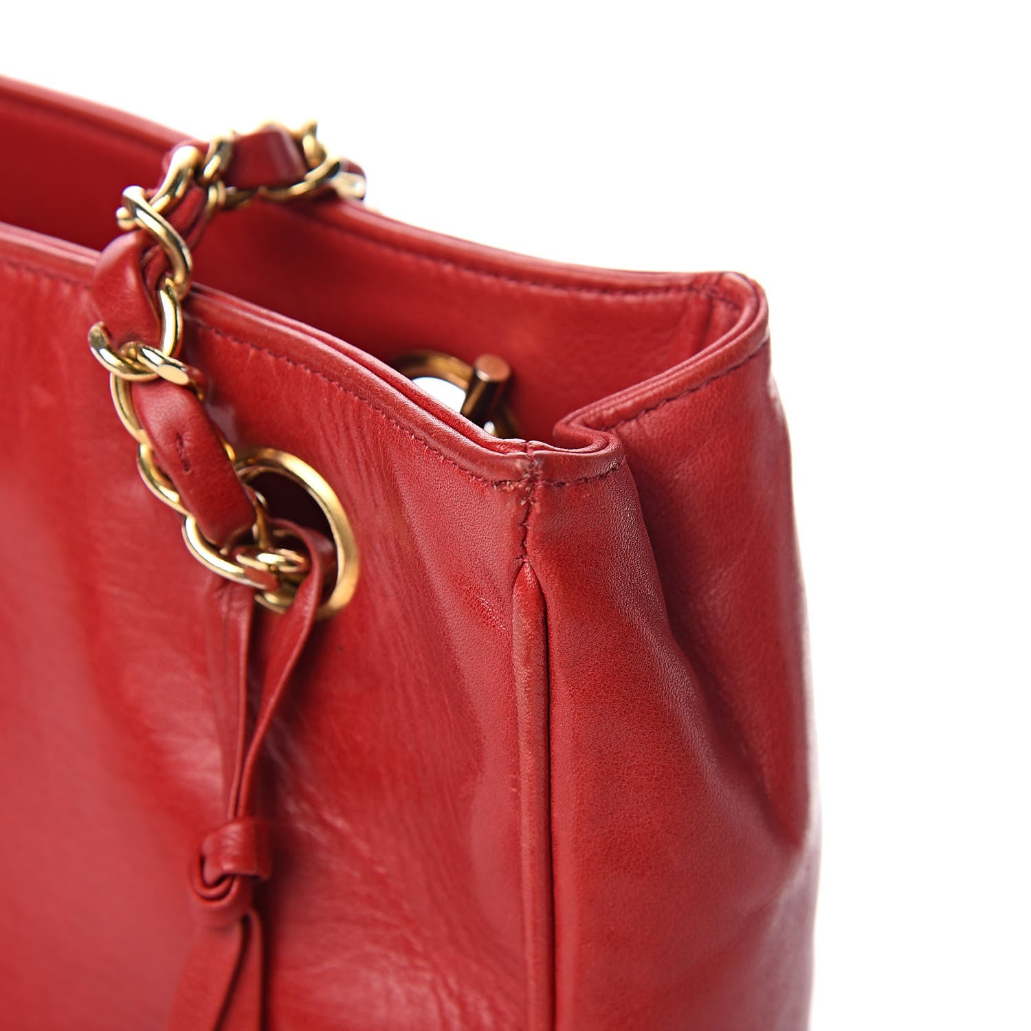 Chanel Lambskin Quilted Tote Red 18 of 18