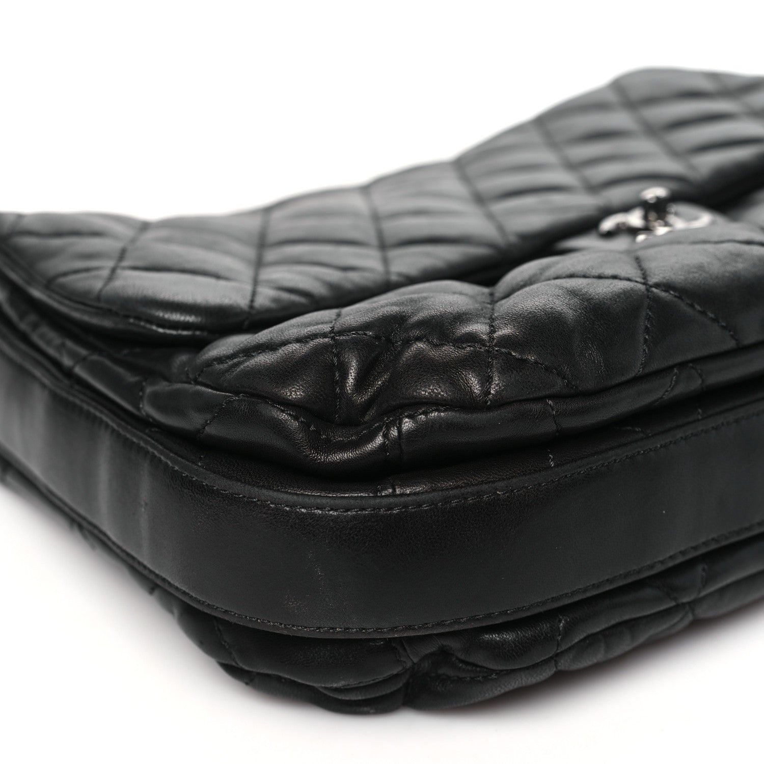 Chanel Lambskin Quilted Chanel 3 Maxi Flap Bag Black 8 of 9