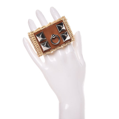 Hermes Barenia Osier Collier De Chien CDC Picnic Bracelet S Fawn 2 of 8