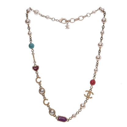 Chanel Pearl Coco Short Necklace Gold 3 of 4