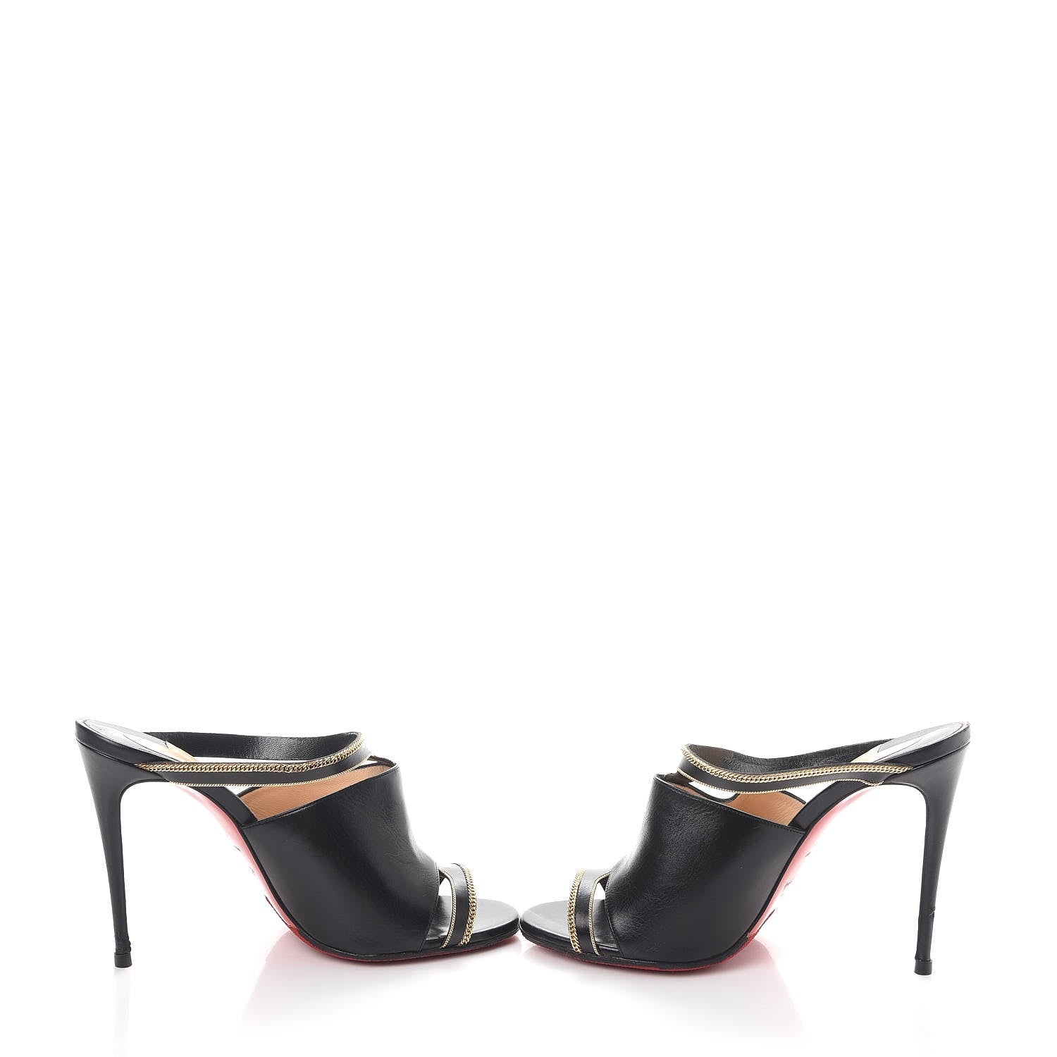 Christian Louboutin Shiny Calfskin Akenana Mule Pumps 39 Black 5 of 12