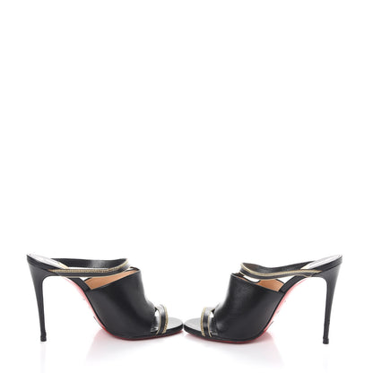 Christian Louboutin Shiny Calfskin Akenana Mule Pumps 39 Black 5 of 12