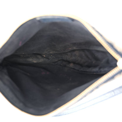 Christian Dior Monogram Mini Saddle Pochette Navy 5 of 13