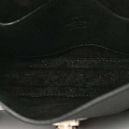 Valentino Garavani Pebbled Calfskin Medium Rockstud Flip Lock Crossbody Bag Black 10 of 17