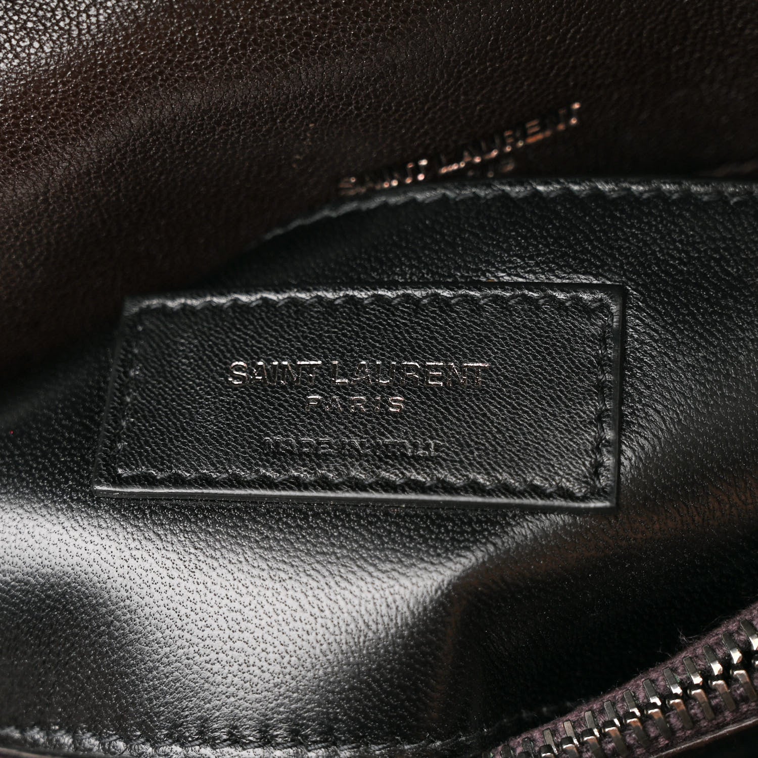 Saint Laurent Sheepskin Matelasse Chevron Monogram Medium College Bag Black Tulip 7 of 13