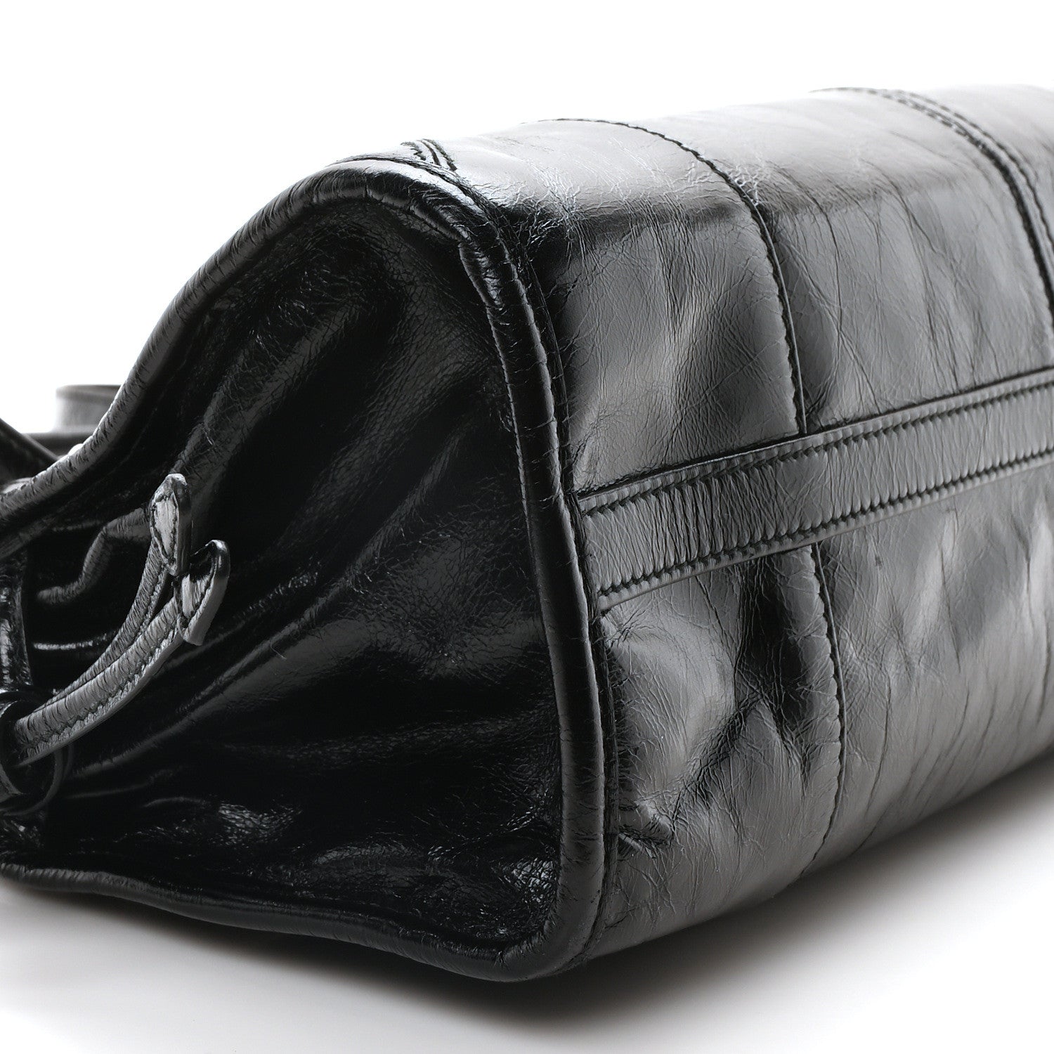 Prada Shiny Nappa Medium Shoulder Bag Black 9 of 10