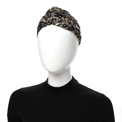 Gucci Metallic Leonte Turban Black Gold 2 of 9