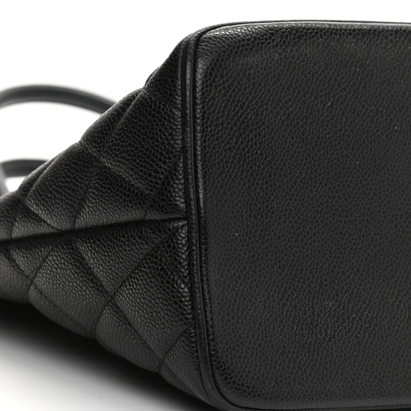 Caviar Quilted Medallion Tote Black