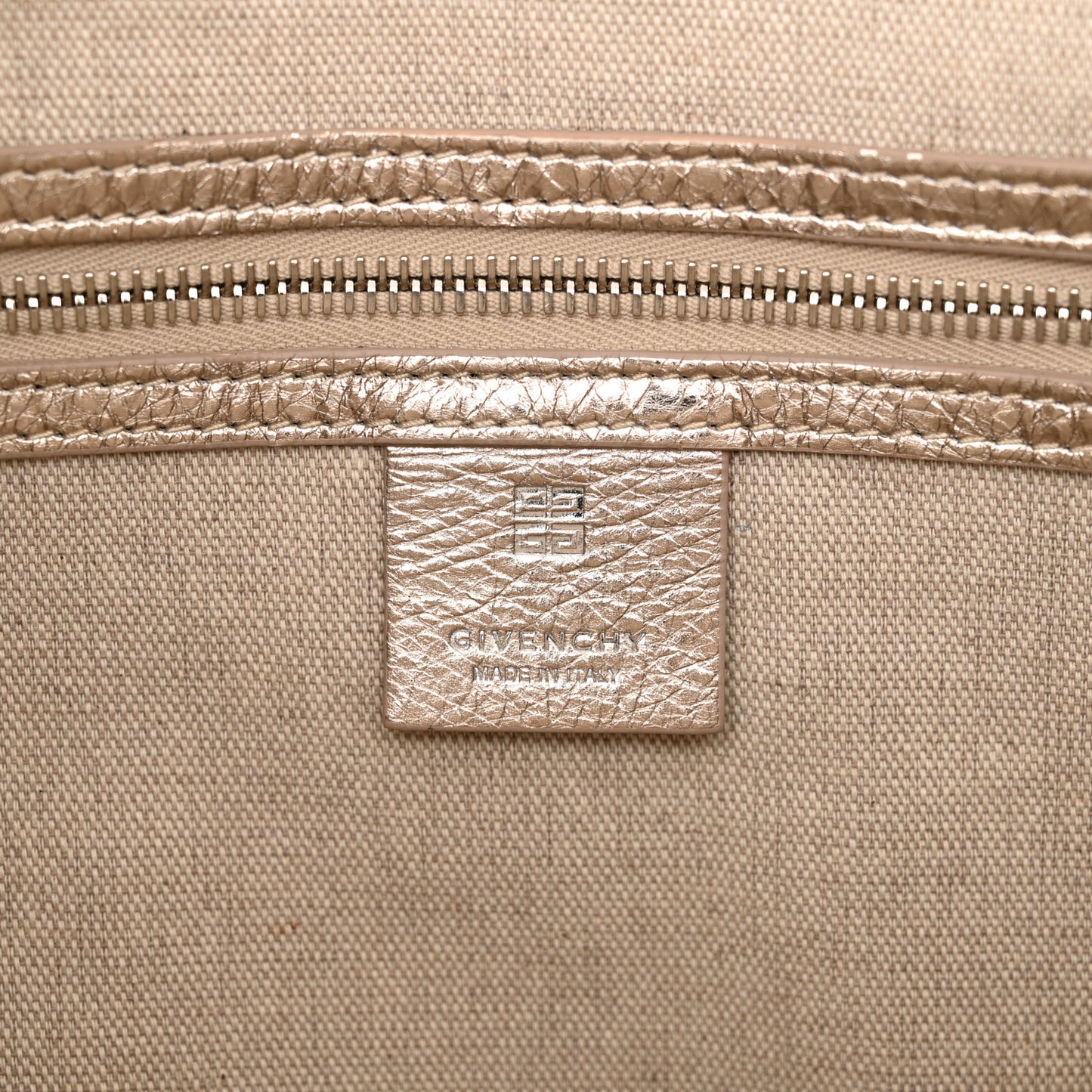 Metallic Calfskin Medium Voyou Bag Dusty Gold