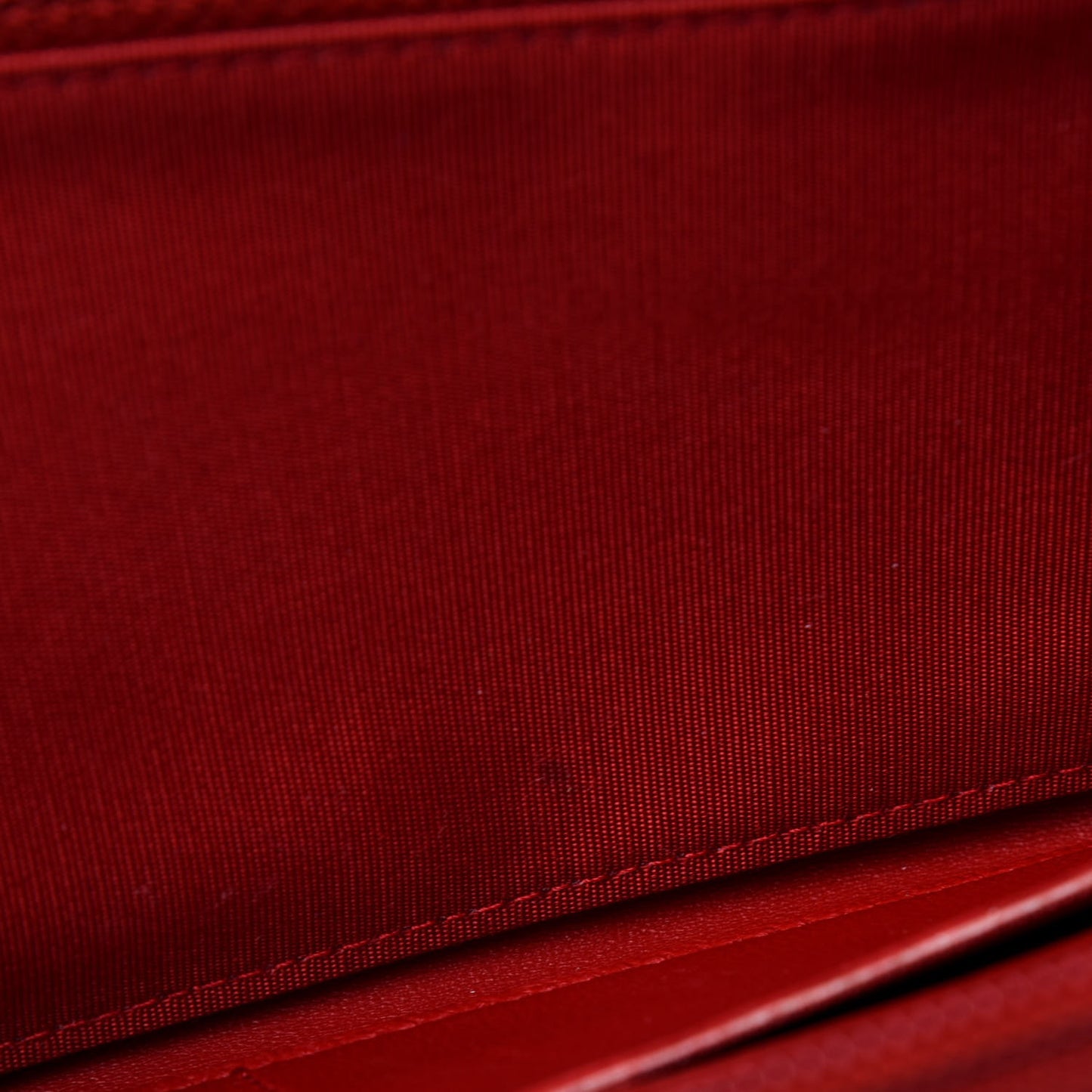 Lambskin Quilted Boy Zip Around Wallet Red