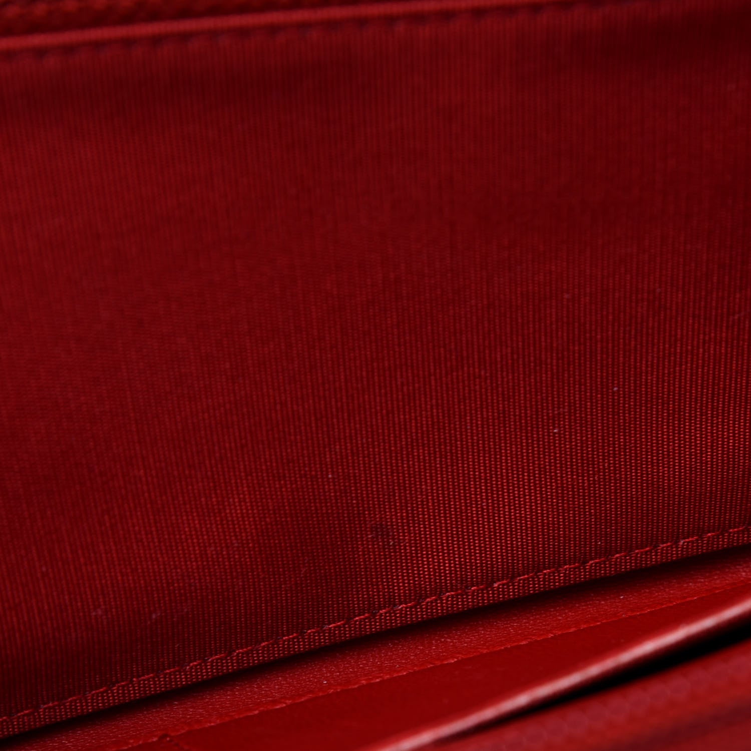 Chanel Lambskin Quilted Boy Zip Around Wallet Red 11 of 16