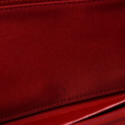 Chanel Lambskin Quilted Boy Zip Around Wallet Red 11 of 16