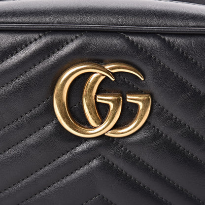 Gucci Calfskin Matelasse Small GG Marmont Chain Shoulder Bag Black 12 of 12
