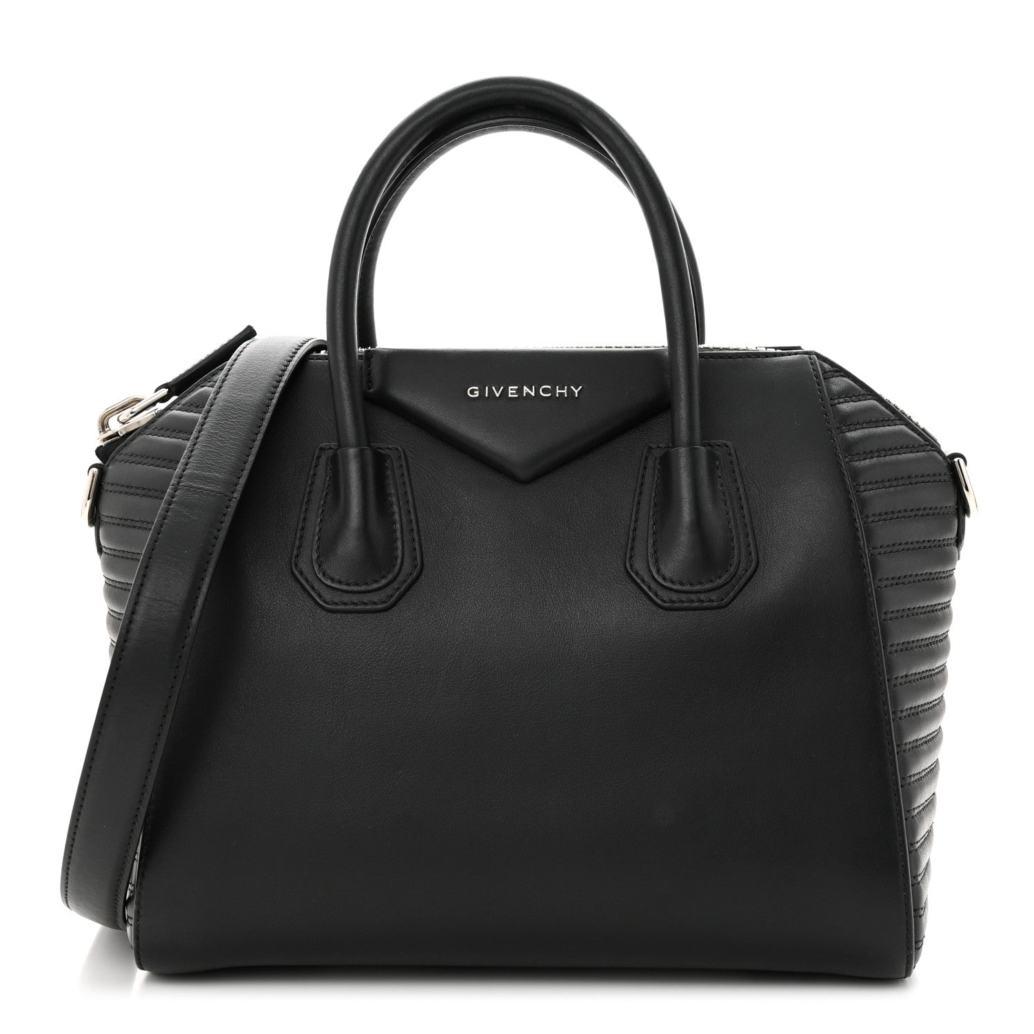Givenchy Smooth Calfskin Stitched Small Antigona Black 1 of 11