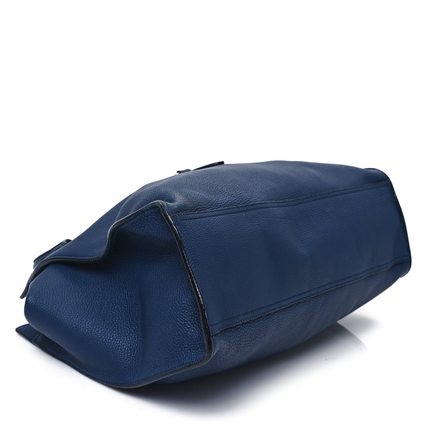 Soft Calfskin Medium Jackie Top Handle Bag Classic Blue Marine