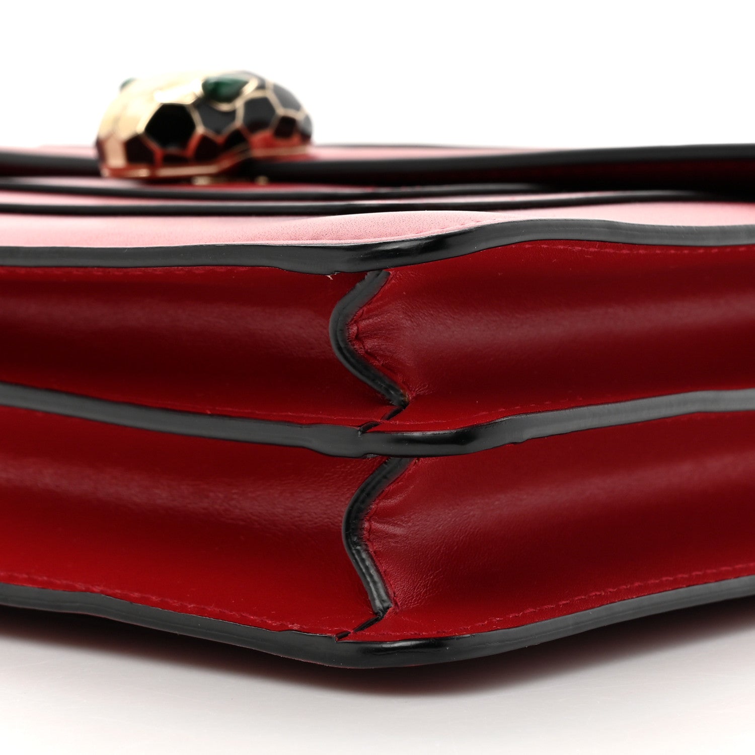 Bulgari Calfskin Serpenti Forever Shoulder Bag Red 9 of 14