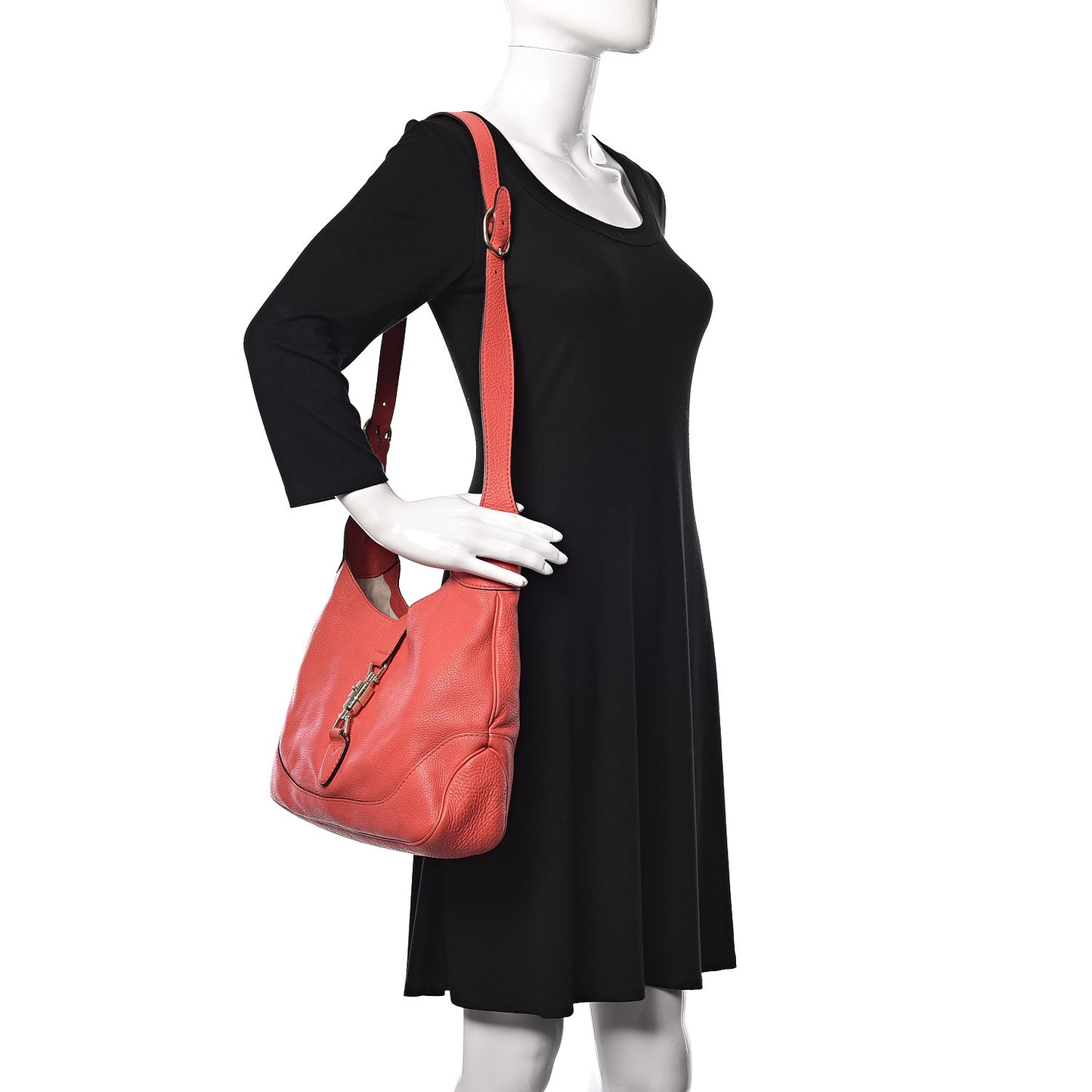 Calfskin Medium New Jackie Shoulder Bag Coral