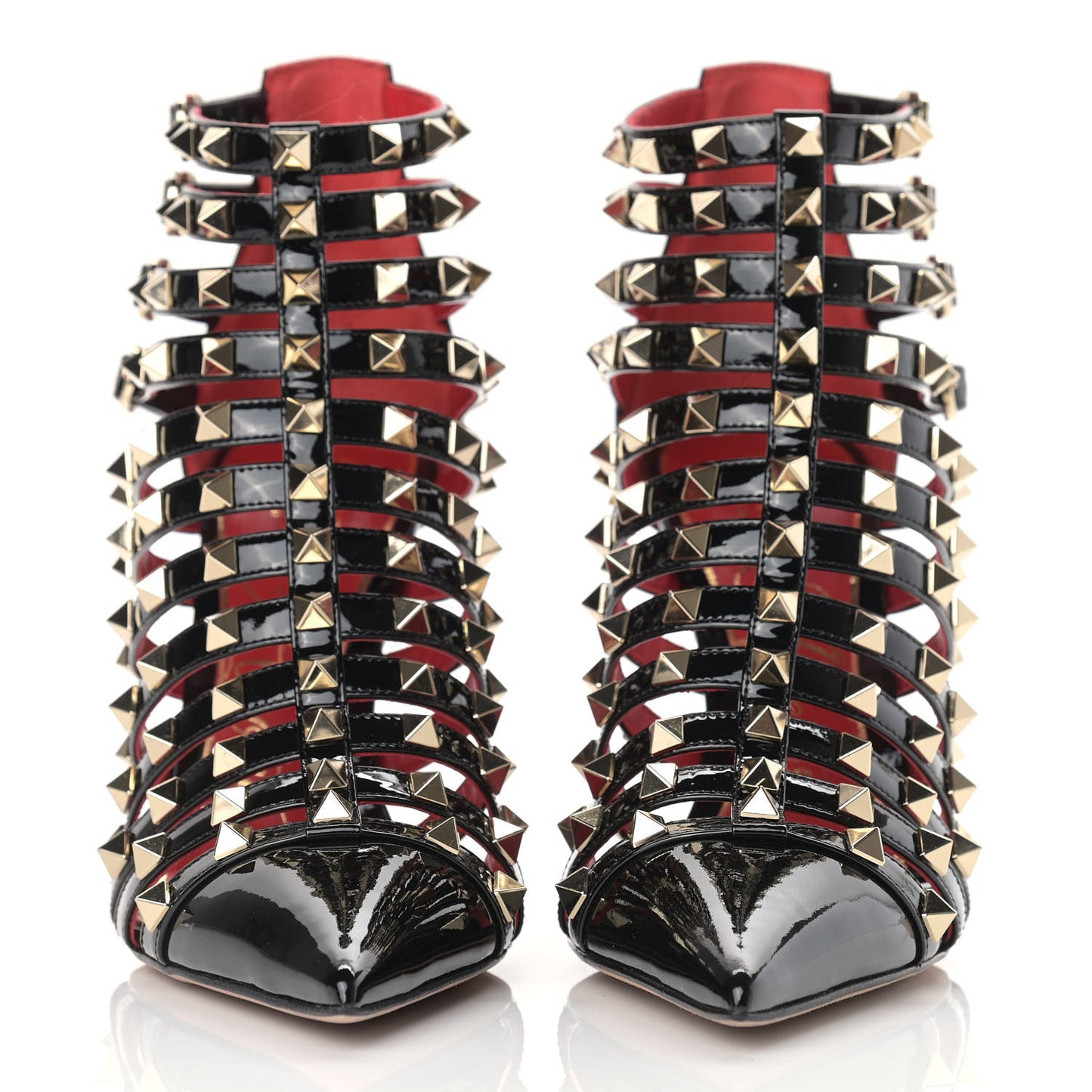 Patent Rockstud Alcove Cage 100mm Booties 37.5 Black