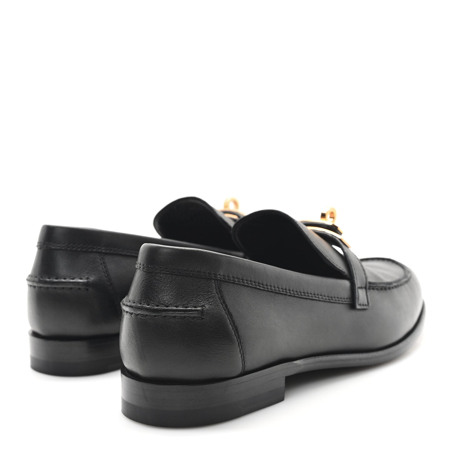 Calfskin Womens Destin Loafers 36 Black