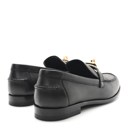 Hermes Calfskin Womens Destin Loafers 36 Black 5 of 10