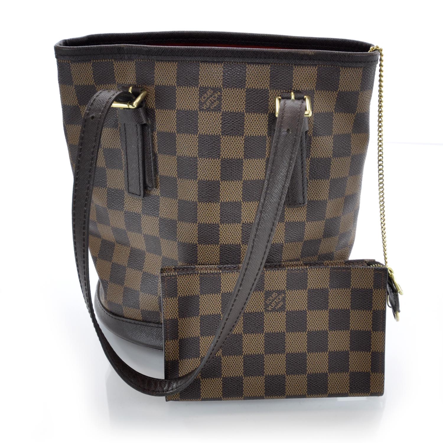 Louis Vuitton Damier Ebene Marais Bucket 23 7 of 11