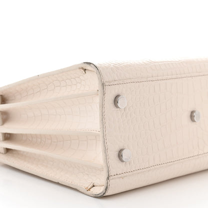Saint Laurent Calfskin Crocodile Embossed Baby Sac De Jour Crema Soft 9 of 20