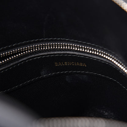 Balenciaga Signature Grained Calfskin Logo S Ville Top Handle Bag Black Rose Shocking 6 of 9