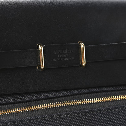 Hermes Military Toile Vache Hunter Herbag Zip Retourne 20 Black 6 of 12