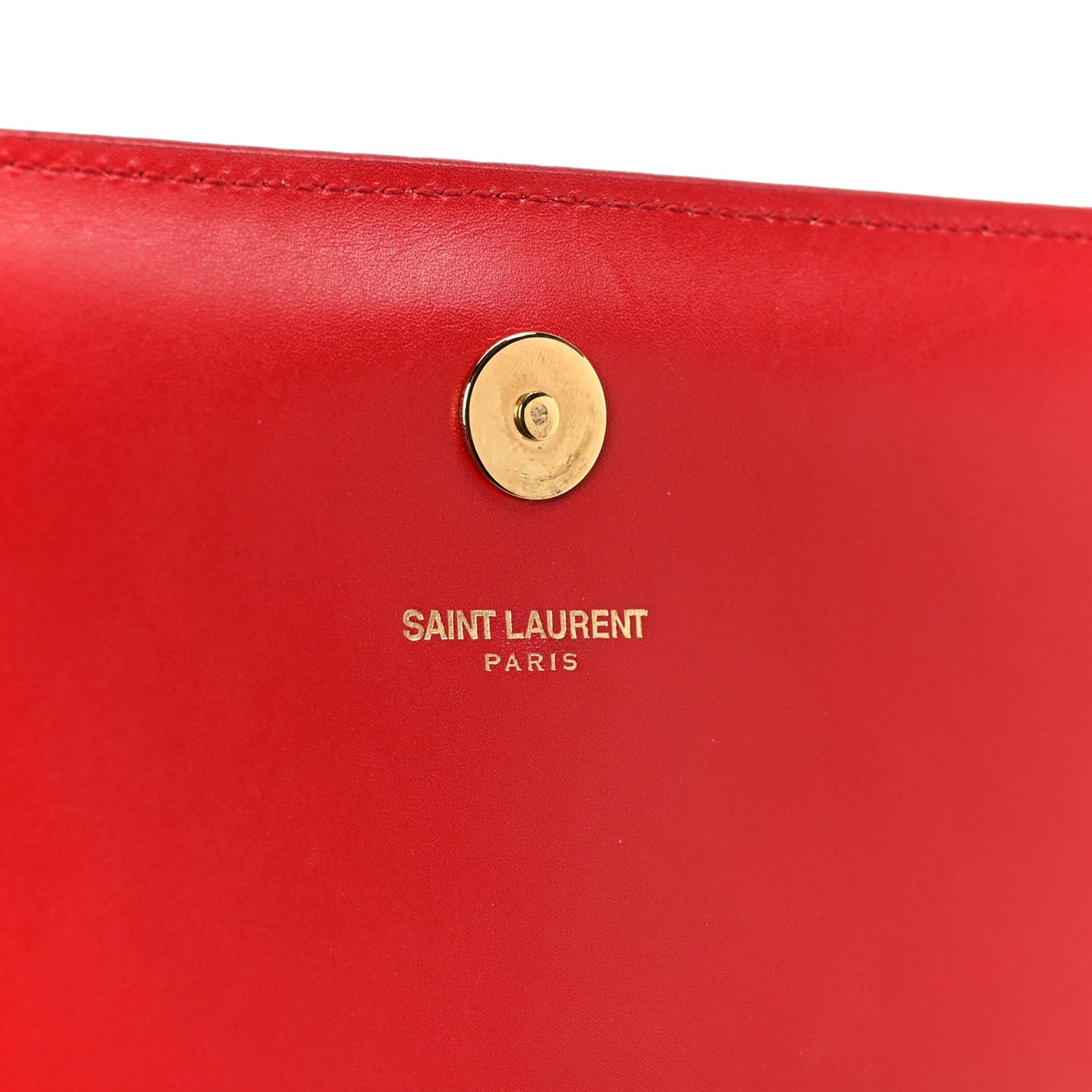 Grain De Poudre Classic Monogram Cassandre Clutch Rouge Orient