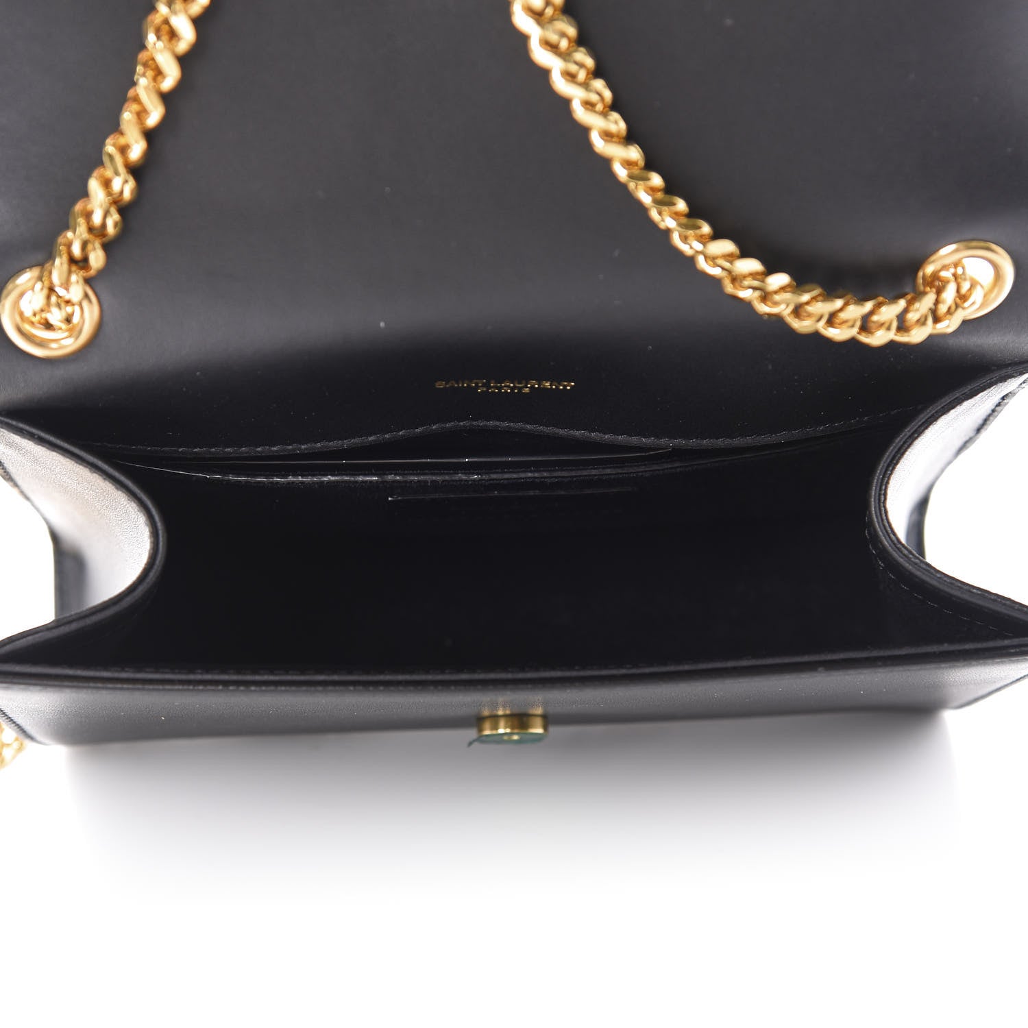 Saint Laurent Smooth Calfskin Small Classic Monogram Kate Tassel Satchel Black 5 of 11