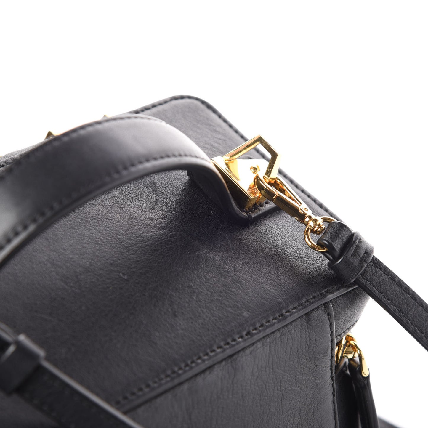 Calfskin Studded Rockstar Vanity Case Black