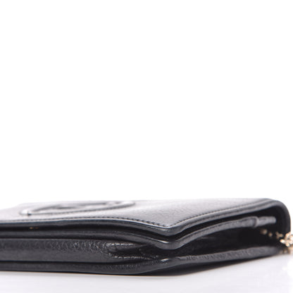 Gucci Pebbled Calfskin Soho Wallet on Chain Black 7 of 9
