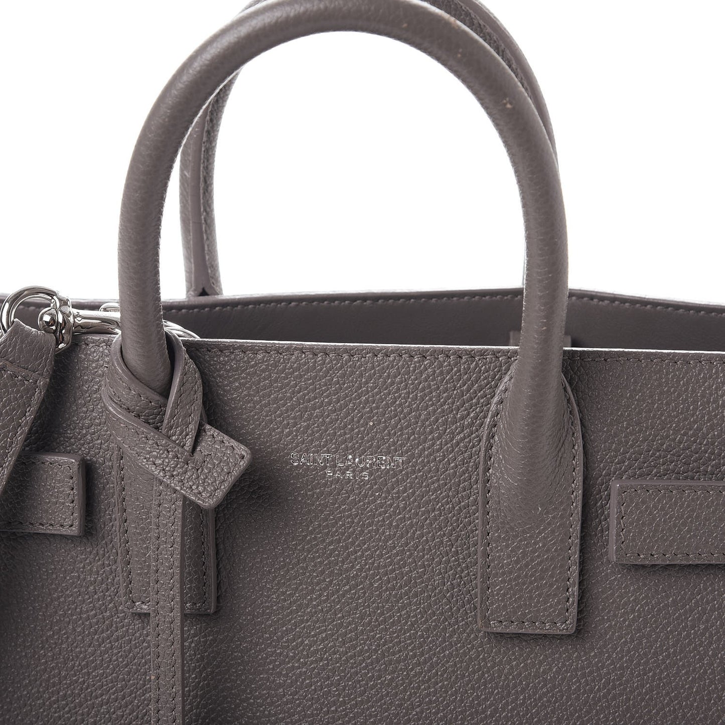 Grained Calfskin Nano Sac De Jour Fog
