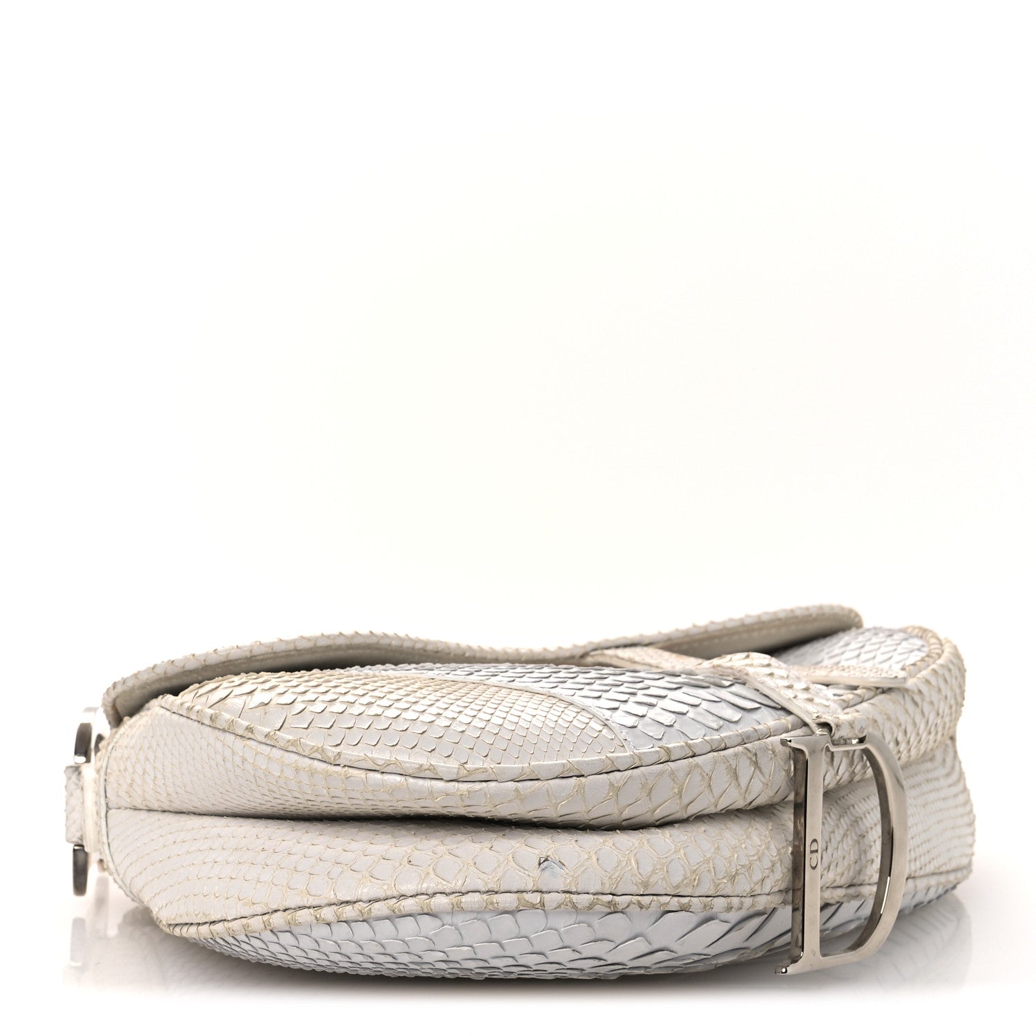Christian Dior Snakeskin Saddle Bag White 4 of 16